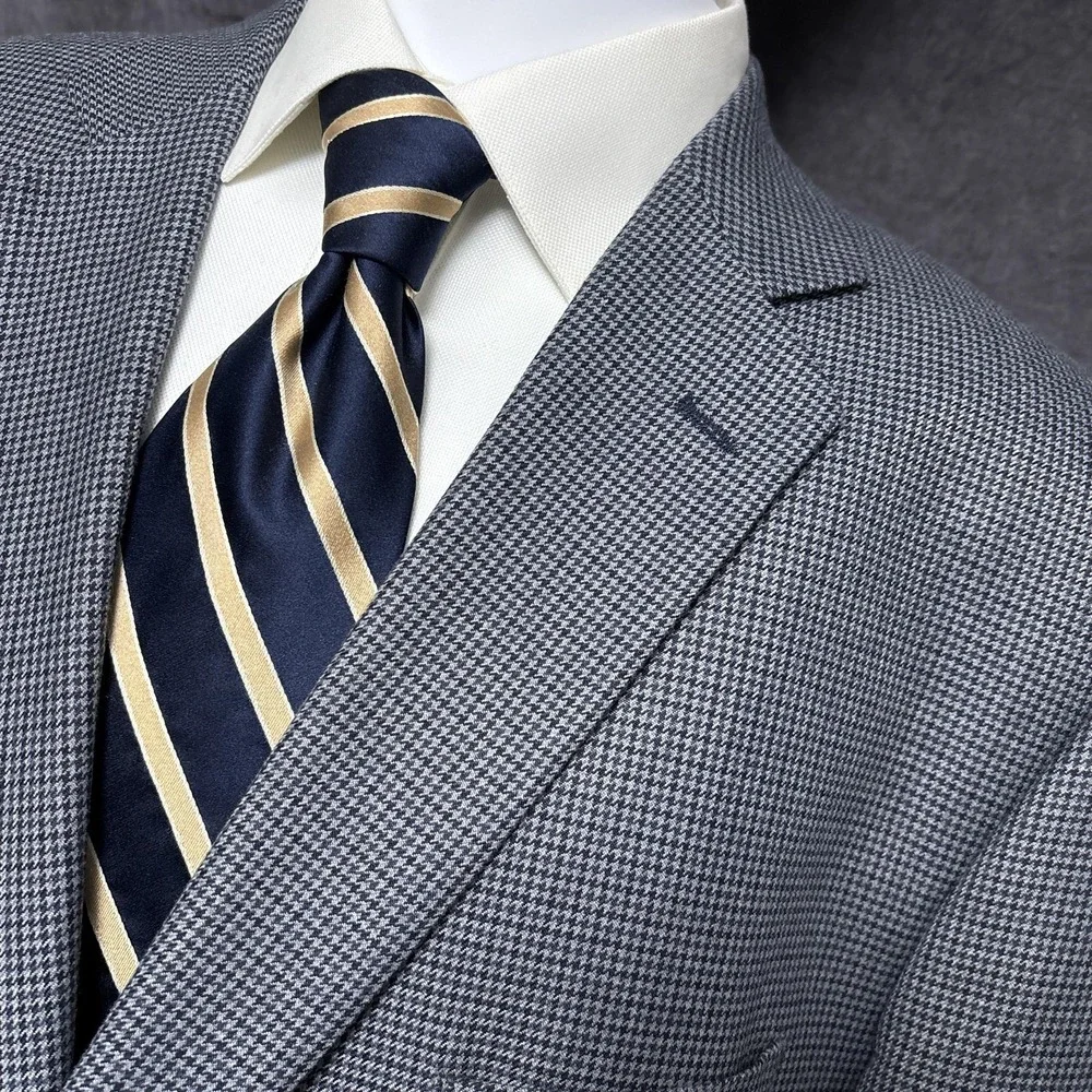 Stafford Sport Coat 52R Classic Fit Blue Gray Check Blazer Jacket Business